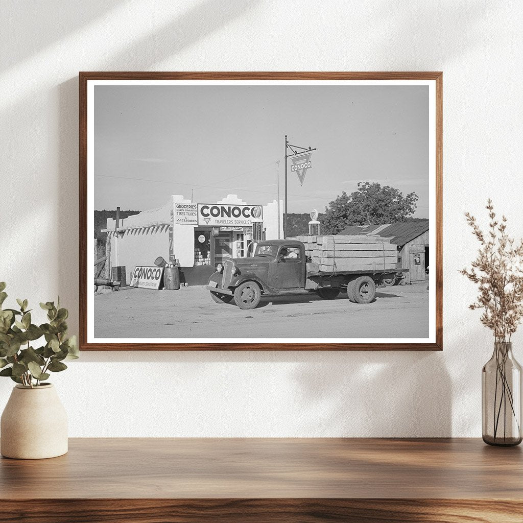 Vintage 1940 Truck at Filling Station in Penasco New Mexico