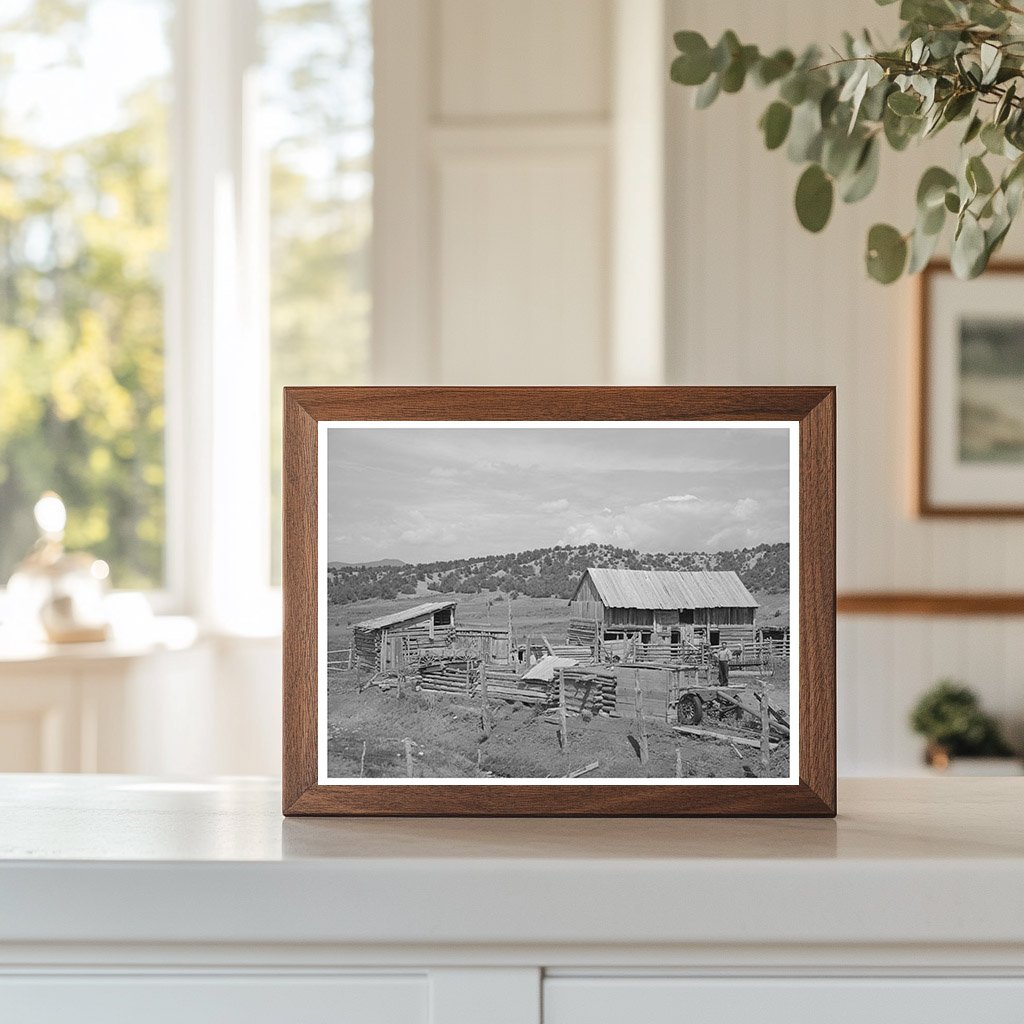 Spanish-American Farm Buildings in Chamisal New Mexico 1940