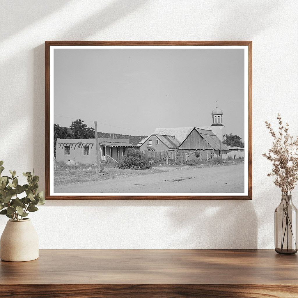 Main Street Penasco New Mexico July 1940 Vintage Image