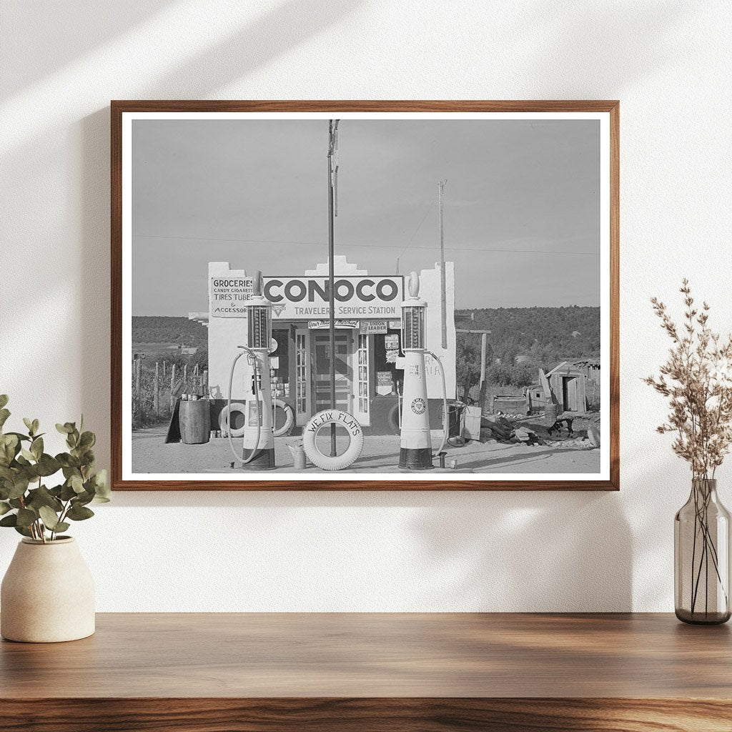 Vintage Filling Station Penasco New Mexico July 1940