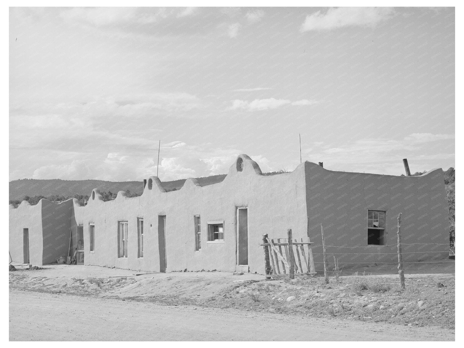 Adobe House in Penasco New Mexico July 1940