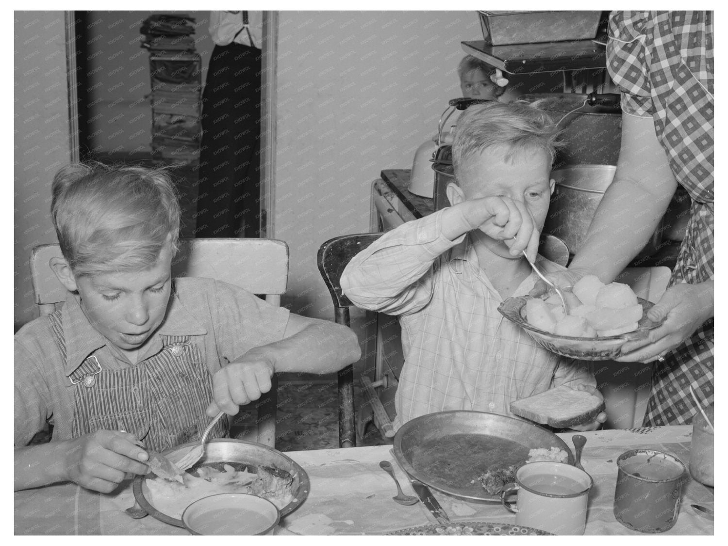 Vintage Family Dinner in Box Elder County Utah 1940