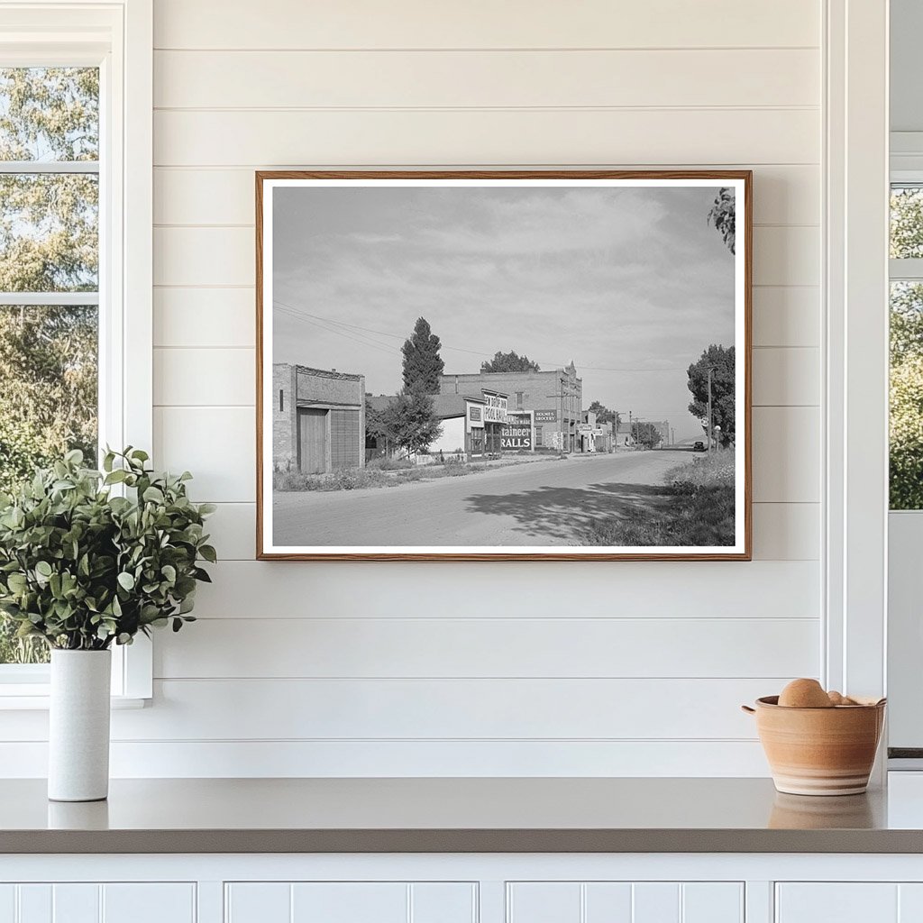 Corinne Utah Main Street August 1940 Historic Railroad Image