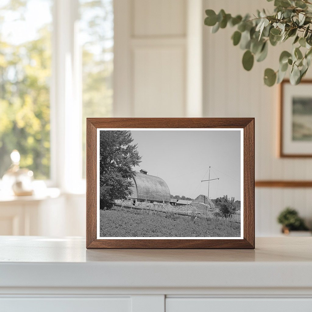 Mormon Farmers Barn and Haystack Cache County Utah 1940