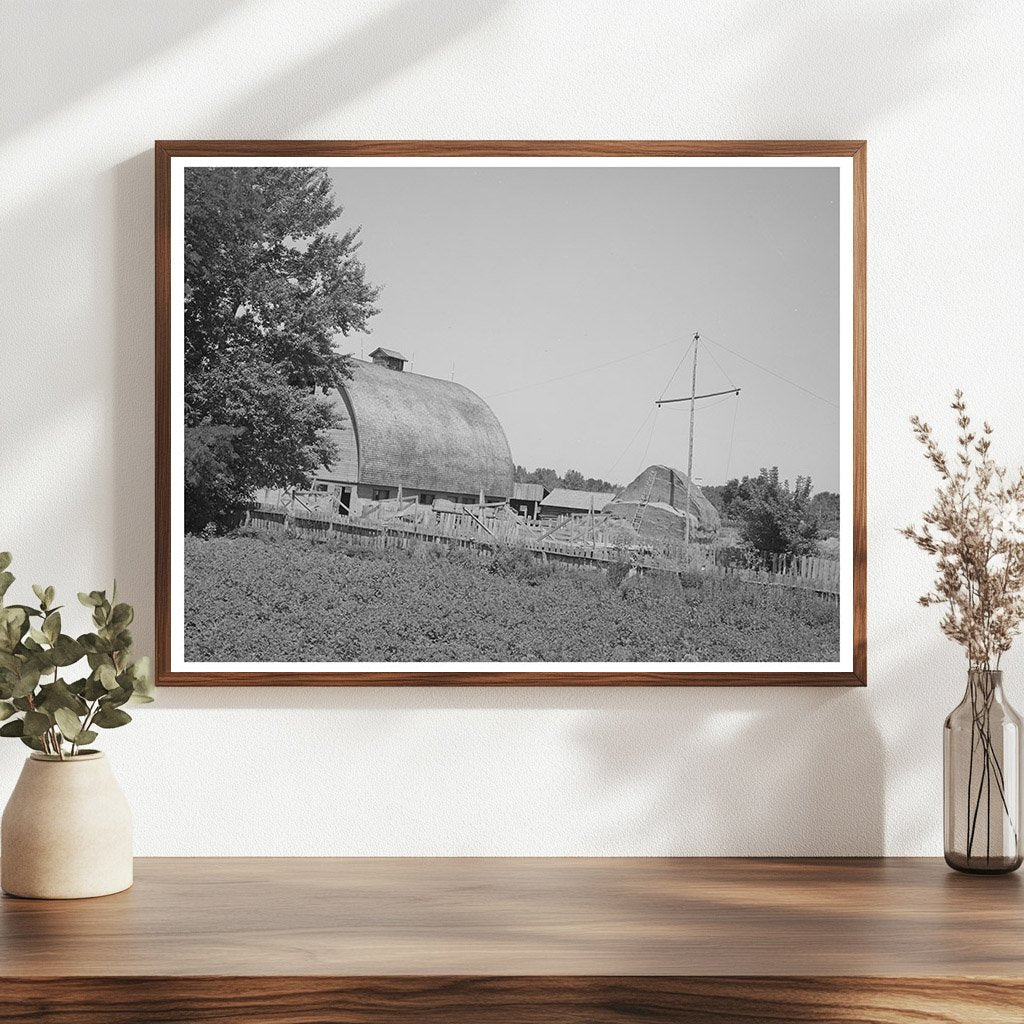 Mormon Farmers Barn and Haystack Cache County Utah 1940