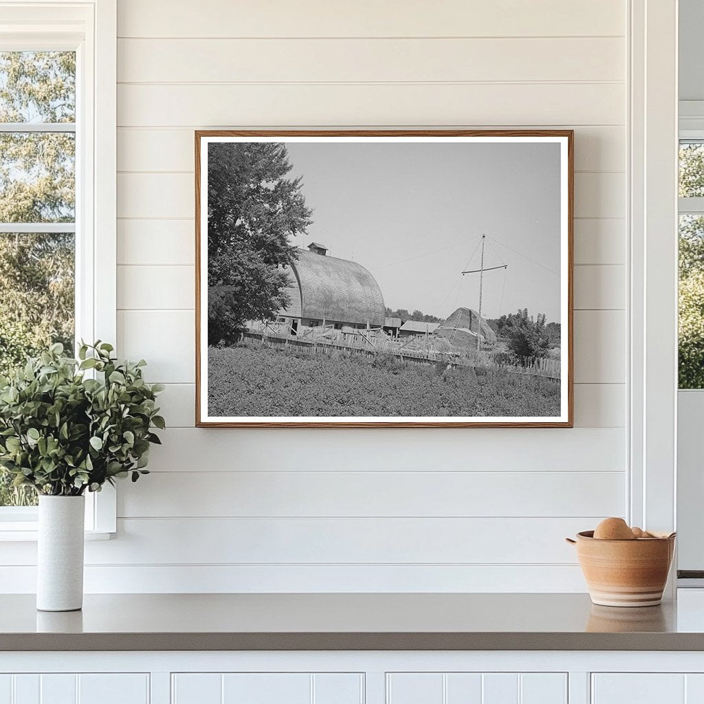 Mormon Farmers Barn and Haystack Cache County Utah 1940
