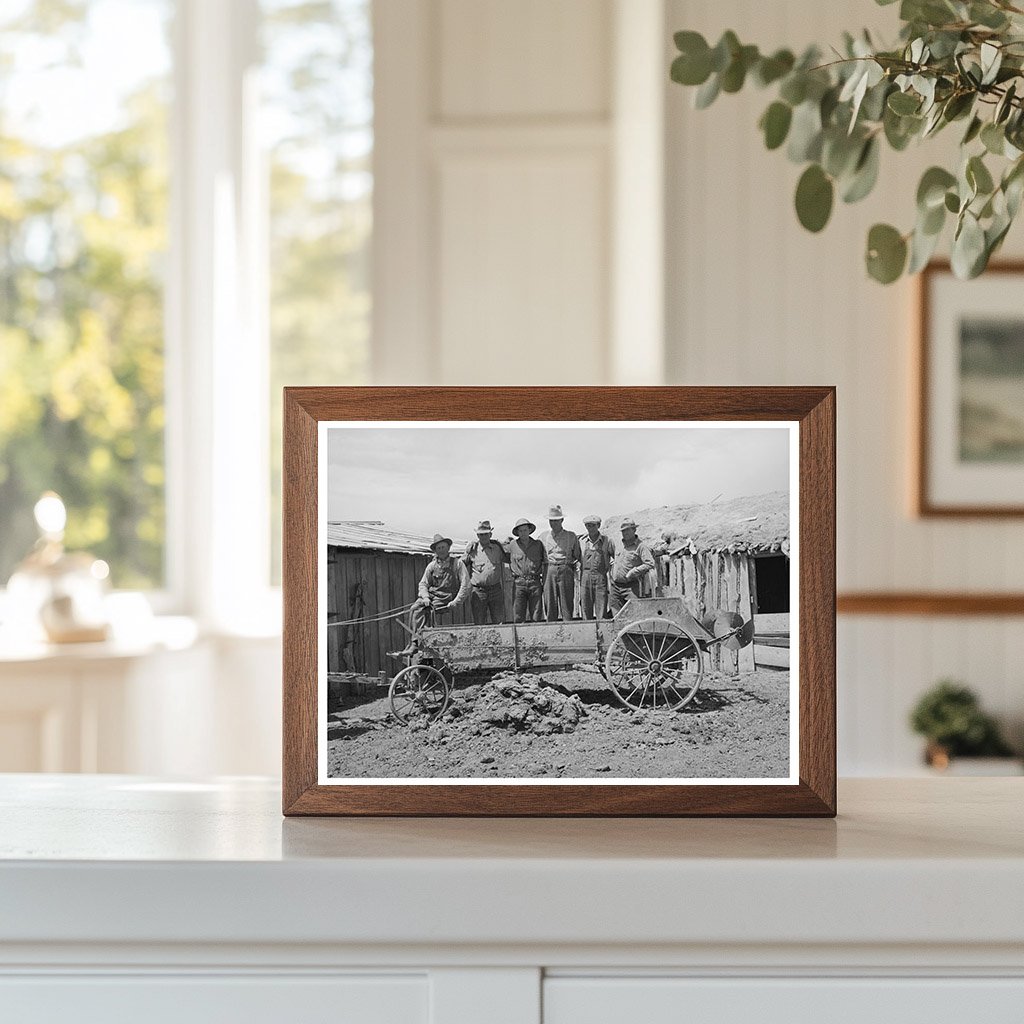 Farmers Operating Manure Spreader in Utah 1940