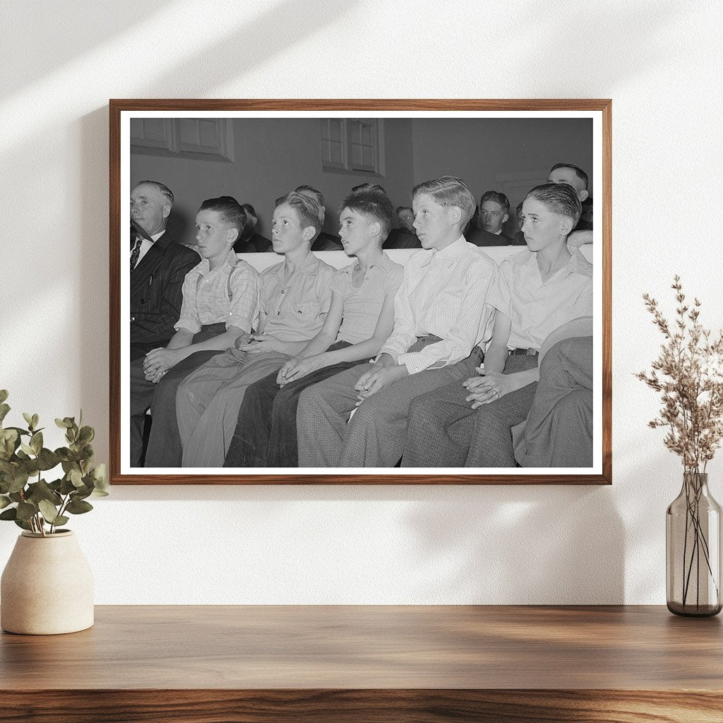 Young Priests in Mendon Utah August 1940 Vintage Image