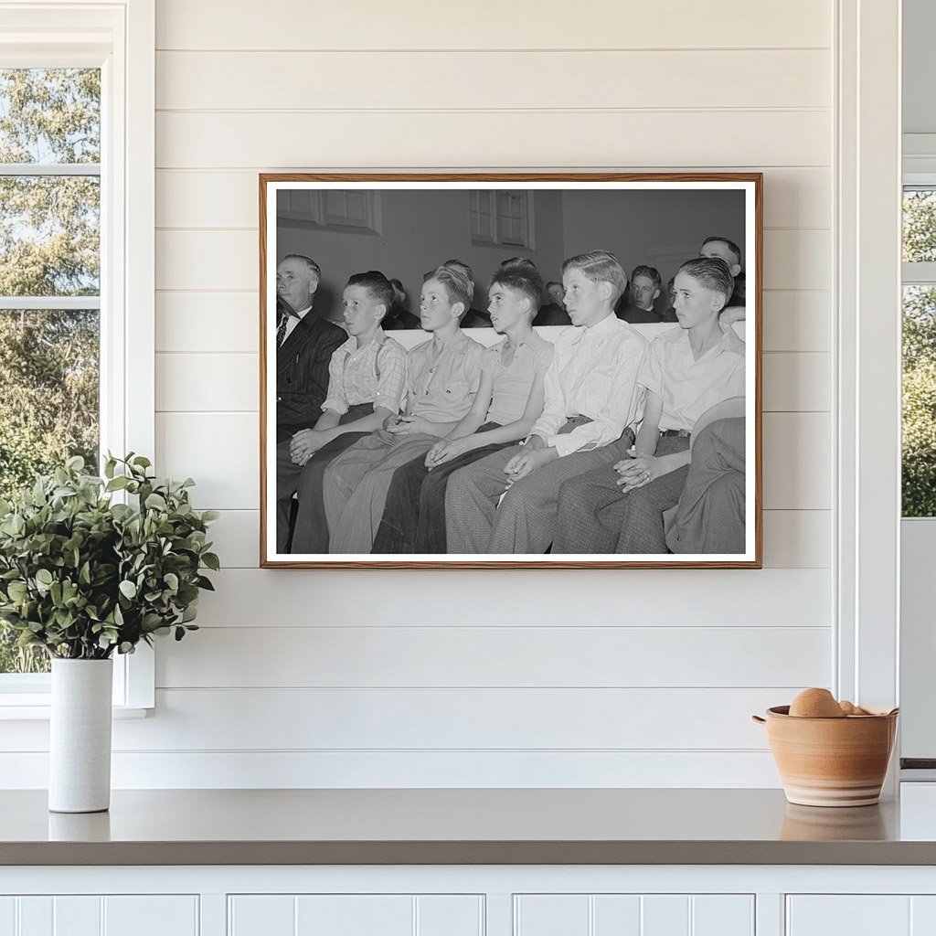 Young Priests in Mendon Utah August 1940 Vintage Image