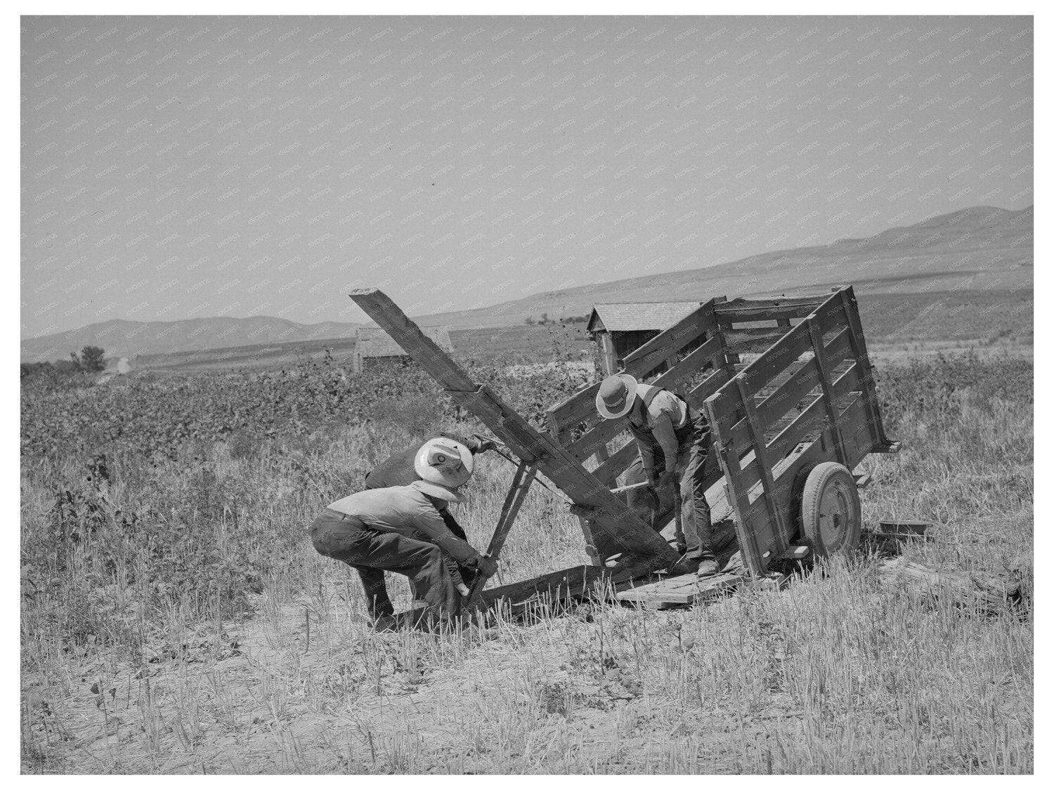 Farm Security Administration Ditcher Unloading 1940 Utah
