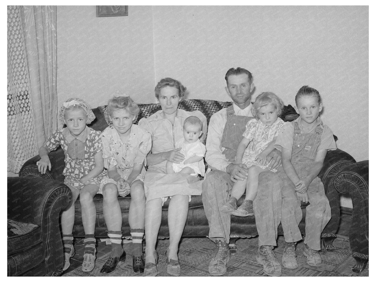 Mormon Farm Family in Snowville Utah August 1940