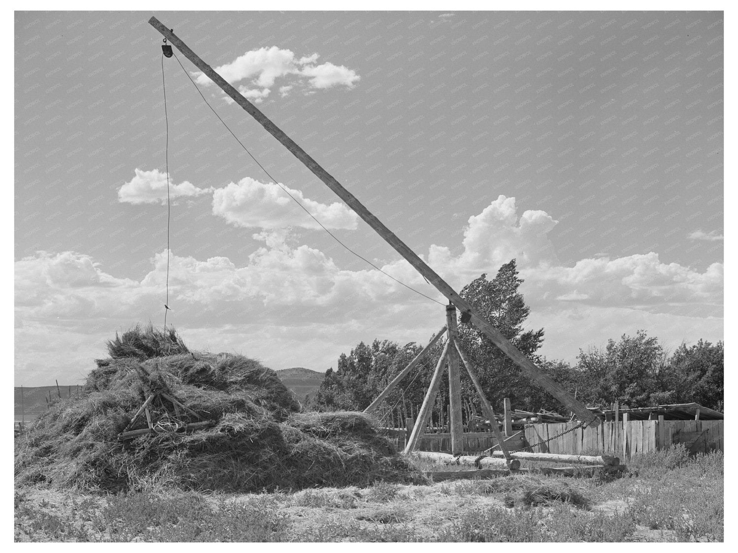 Mormon Hay Stacker in Box Elder County Utah 1940