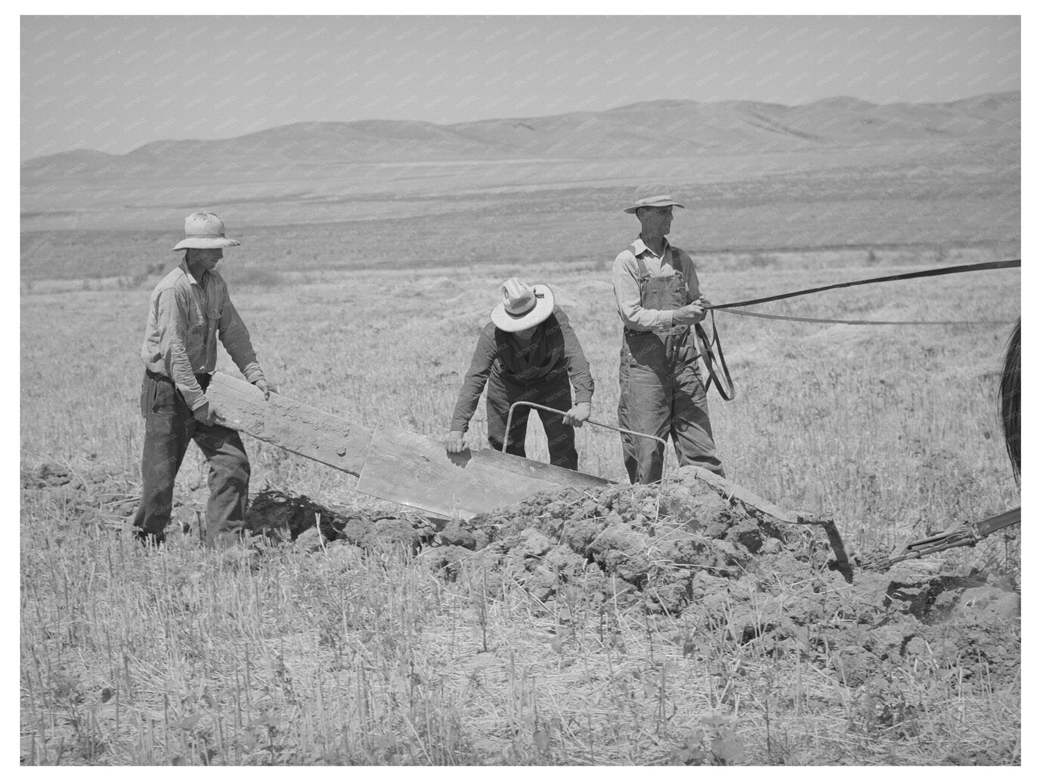 Vintage 1940 Photo of Cooperative Ditcher in Utah