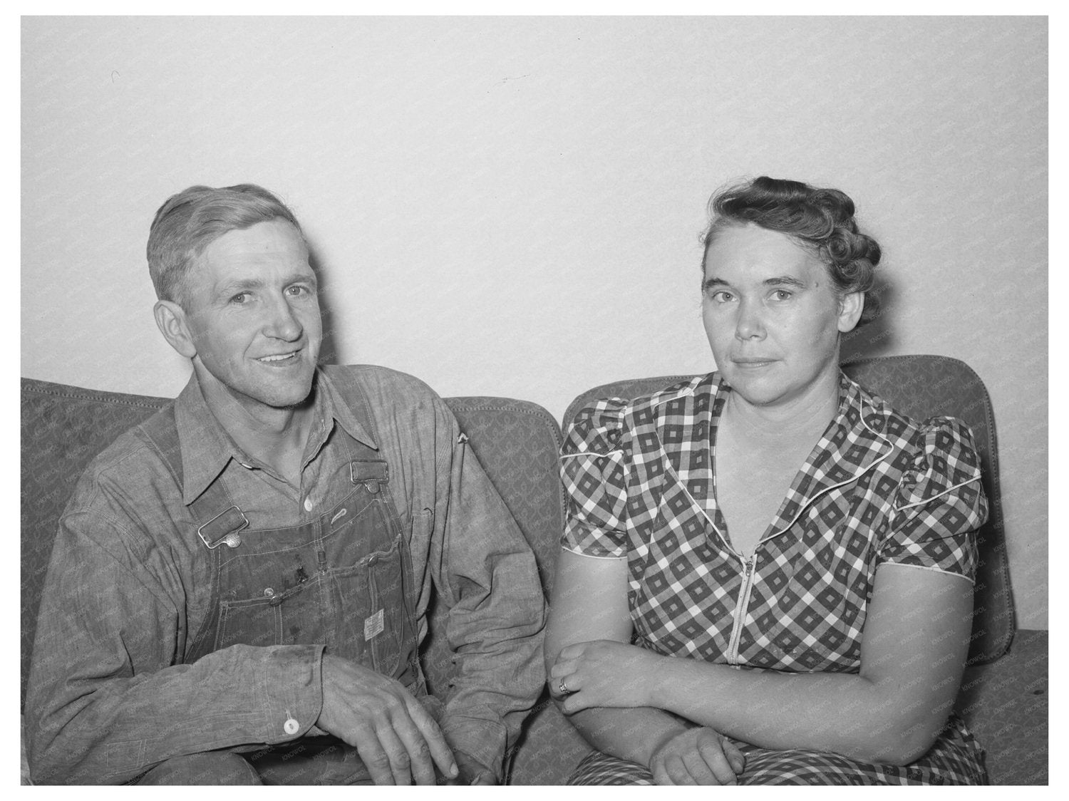 Mormon Farmer and Wife in Box Elder County Utah 1940