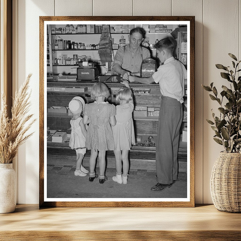 Mormon Children Buying Candy in Mendon Utah 1940