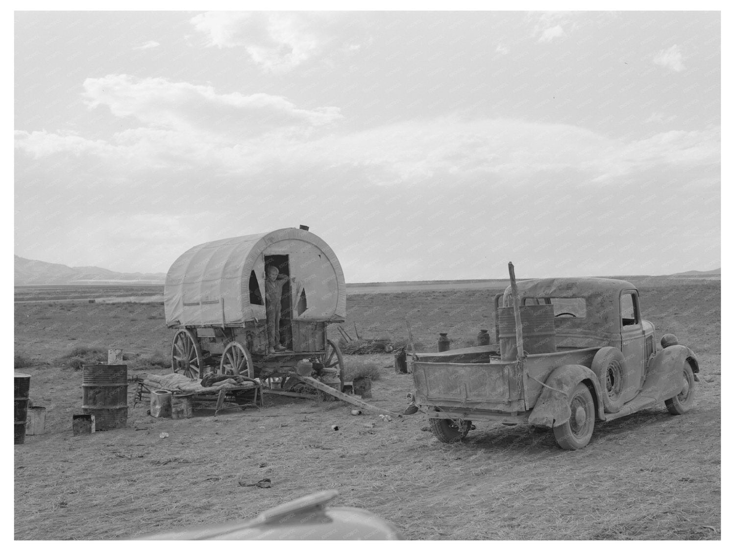 1940 Vintage Dryland Farmer Camp Oneida County Idaho