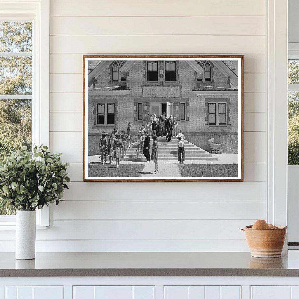Mendon Utah Latter Day Saints Church 1940 Black and White Photo
