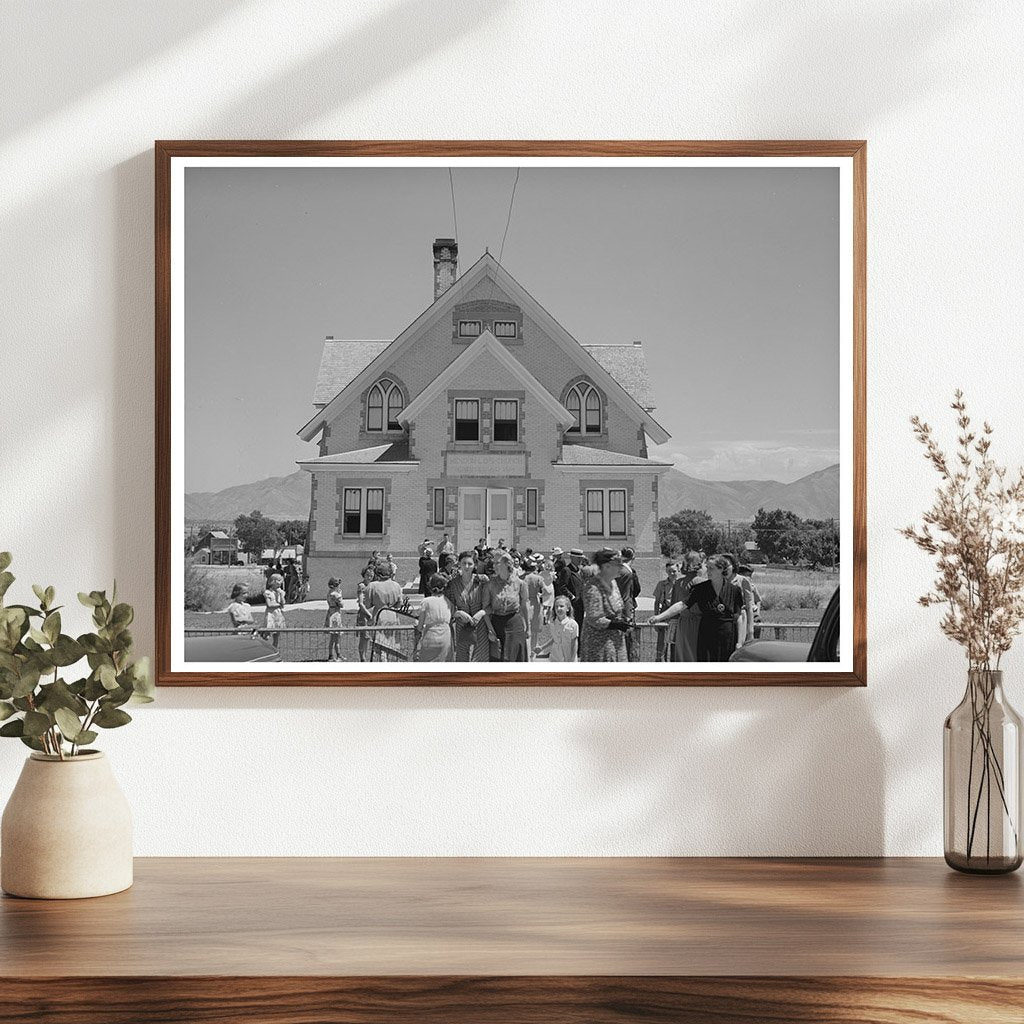 Latter Day Saints Church Congregation Mendon Utah 1940
