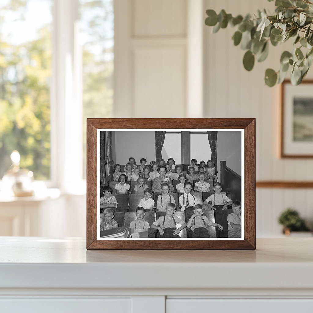 Mormon Children at Church Mendon Utah August 1940