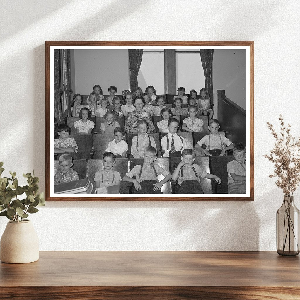 Mormon Children at Church Mendon Utah August 1940