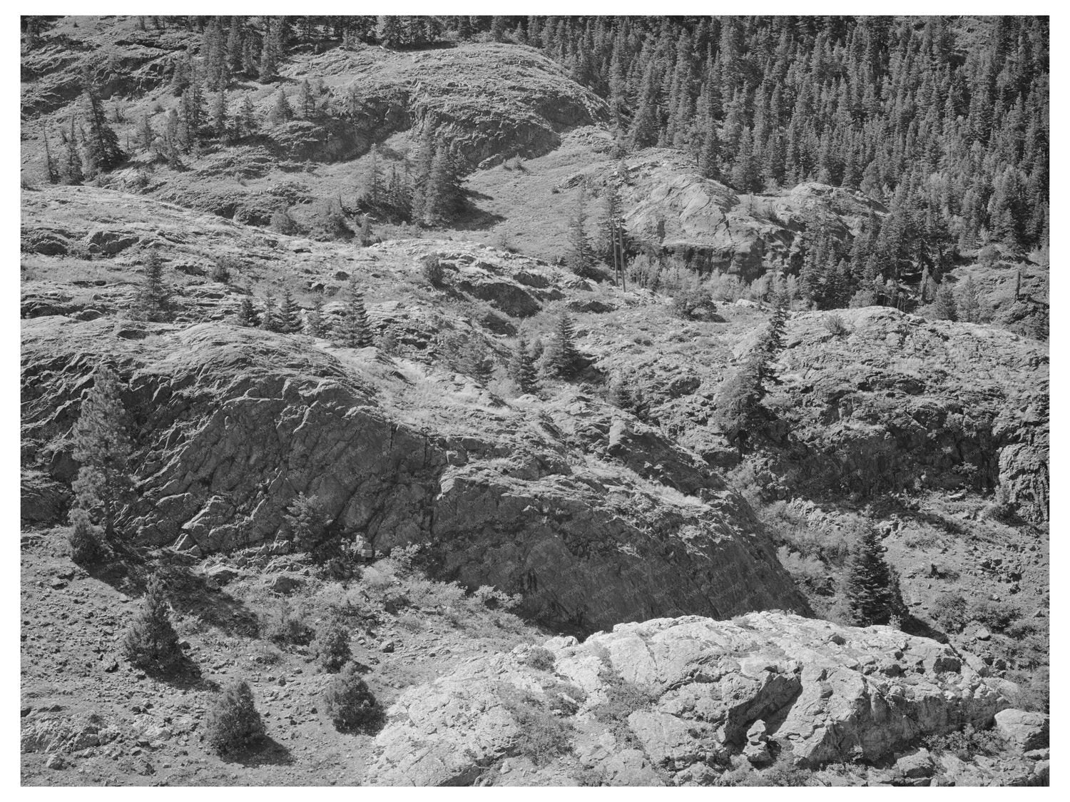 Uncompahgre River Valley Rocks Colorado September 1940