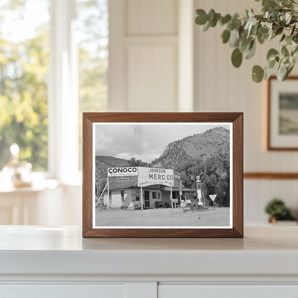 Grocery Store and Filling Station in Cimarron Colorado 1940