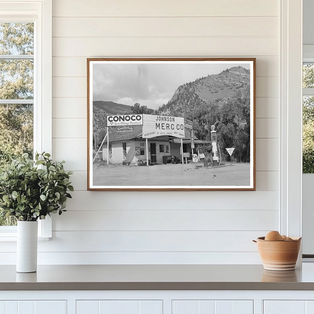 Grocery Store and Filling Station in Cimarron Colorado 1940
