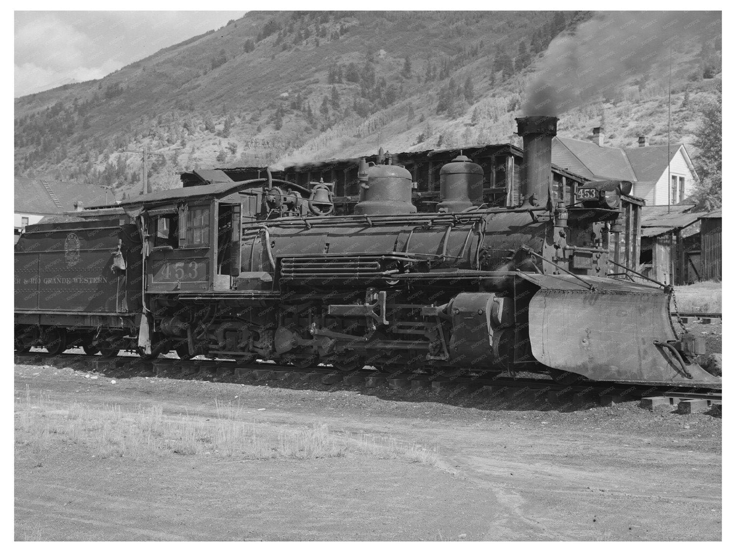 1940 Denver and Rio Grande Snowplow Locomotive in Telluride