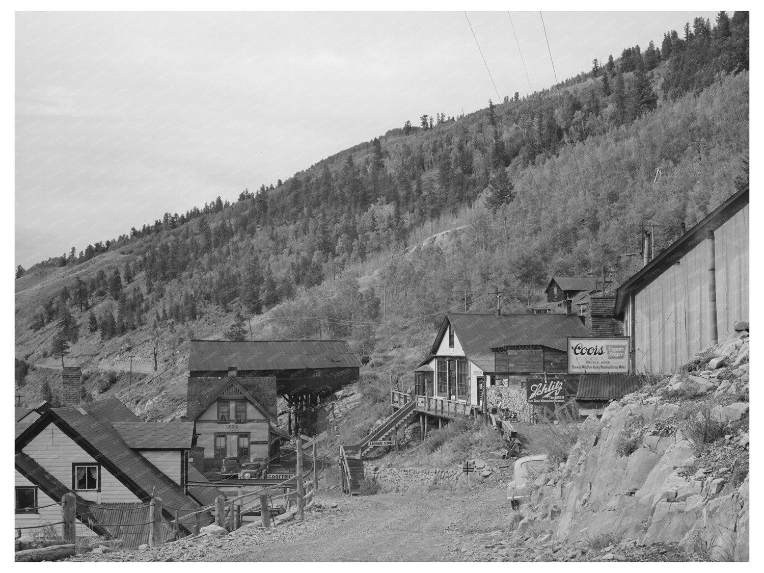 Ophir Colorado Narrow Gauge Railway Station 1940