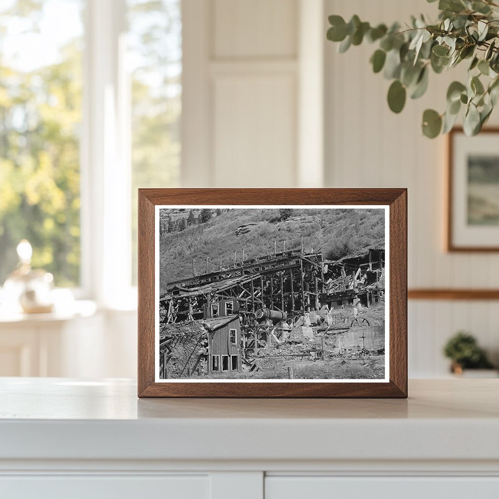 Old Gold Mill Remains Telluride Colorado September 1940