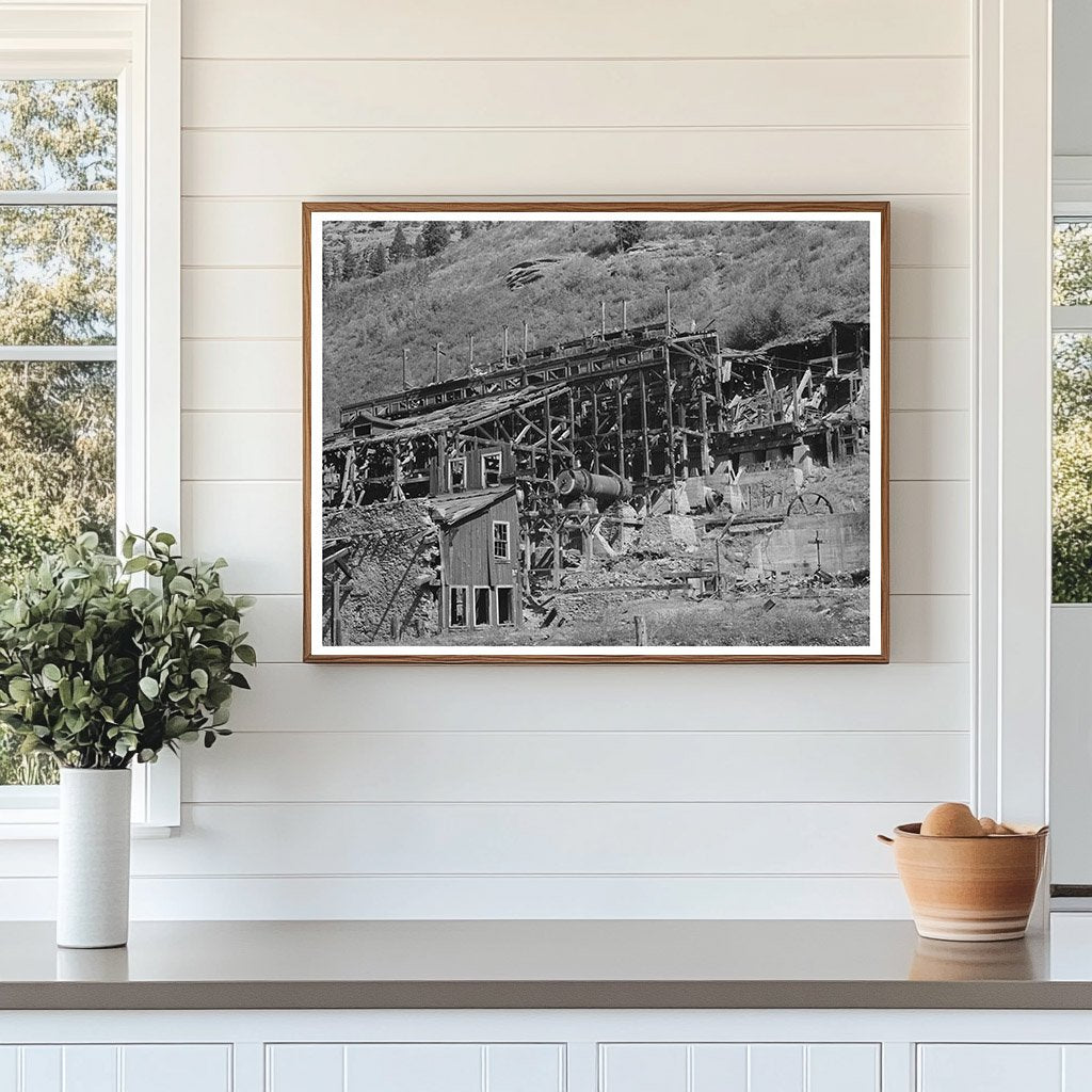 Old Gold Mill Remains Telluride Colorado September 1940