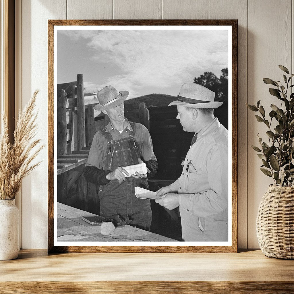 Freight Train Conductor and Worker Cimarron Colorado 1940