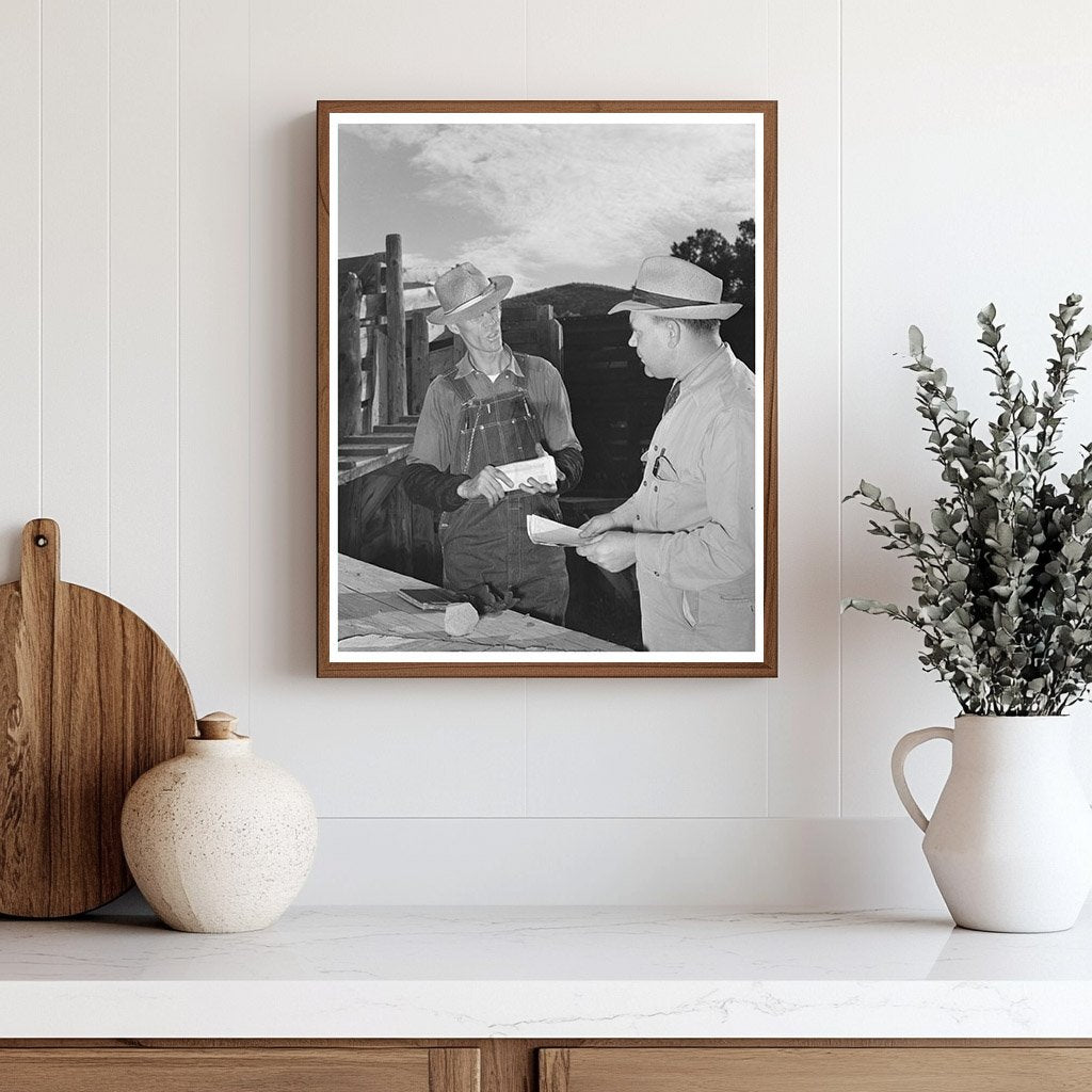 Freight Train Conductor and Worker Cimarron Colorado 1940
