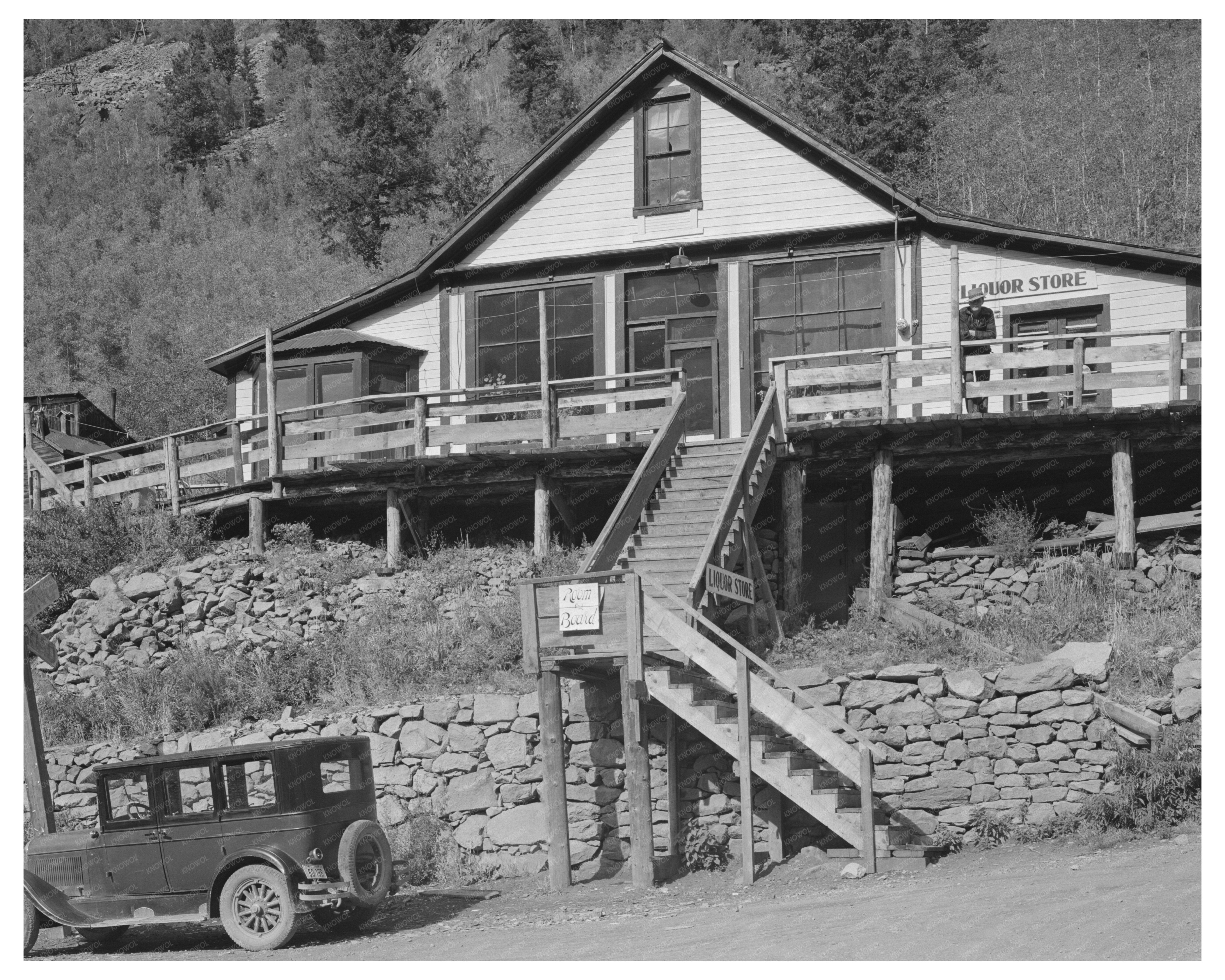Liquor Store in Ophir Colorado September 1940 Vintage Photo