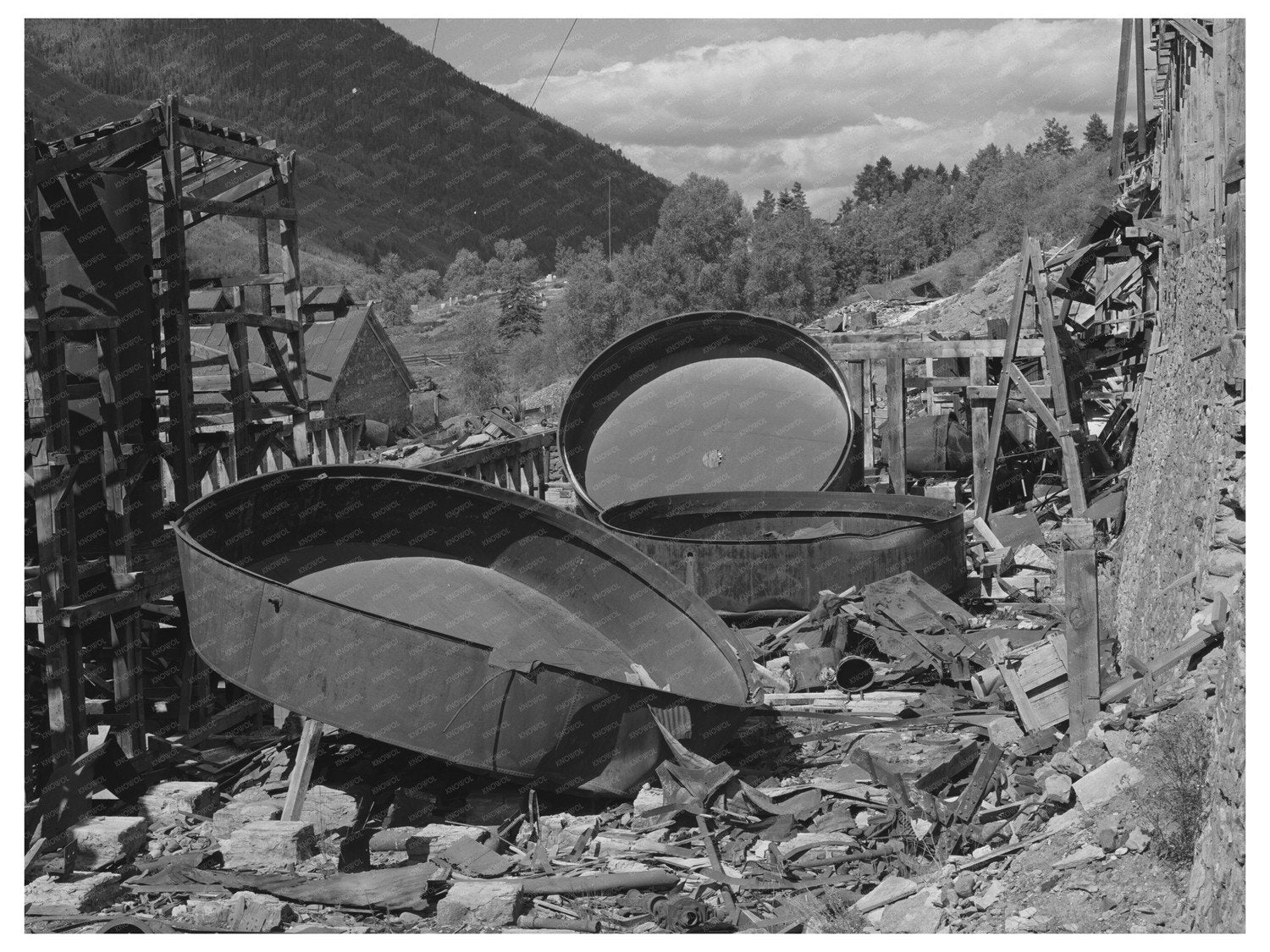 Telluride Gold Mill Remains September 1940