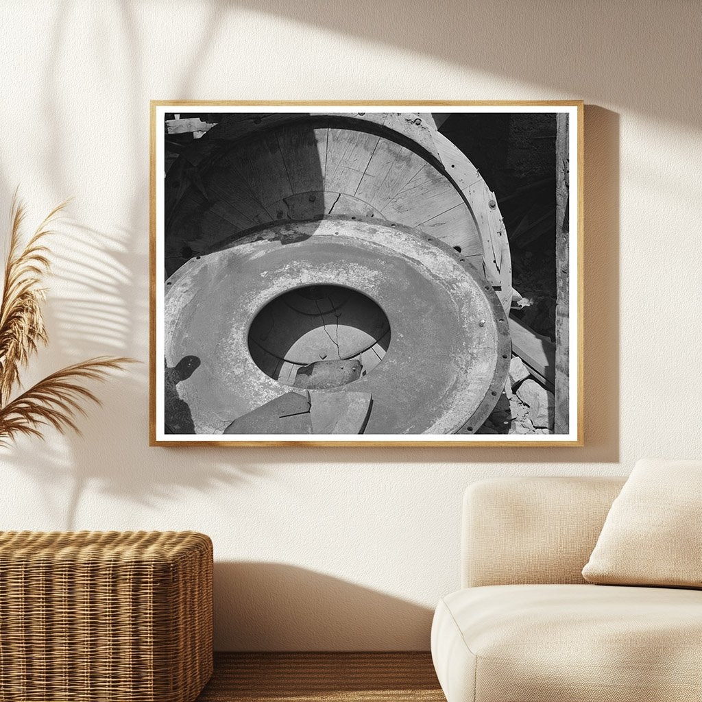 Vintage Wooden Wheels in Abandoned Gold Mill Telluride 1940