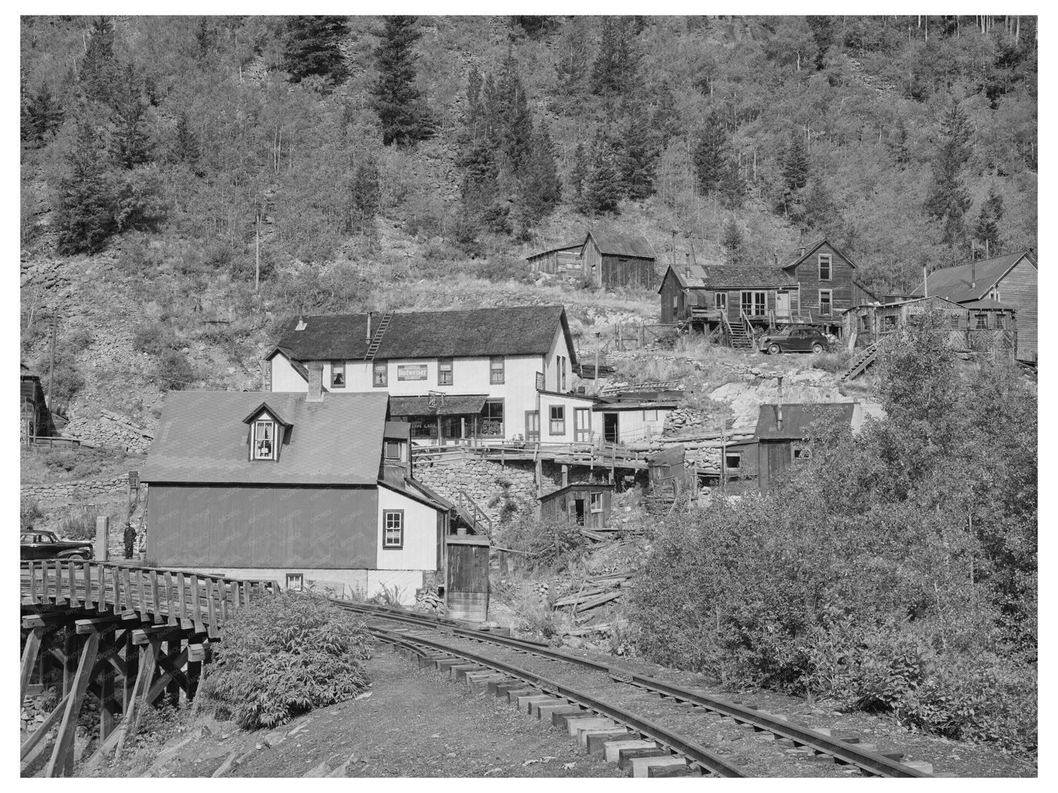 Ophir Colorado Vintage Gold Mining Town Scene 1940