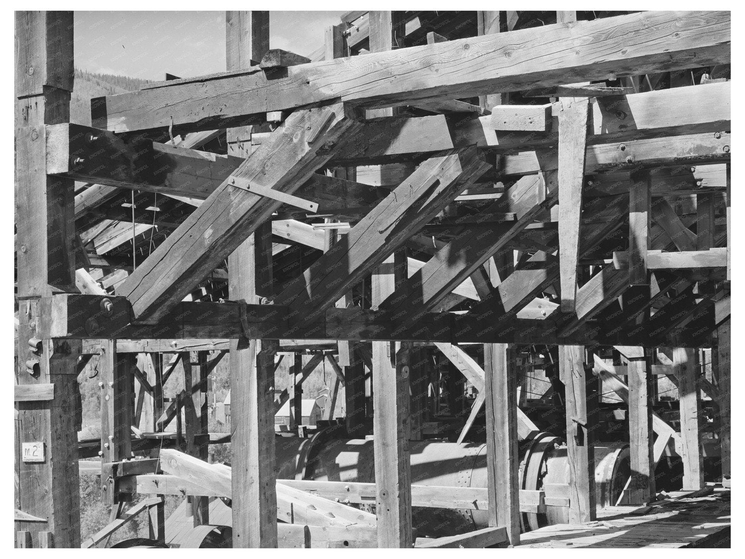 Vintage Gold Mill Timbering in Telluride Colorado 1940