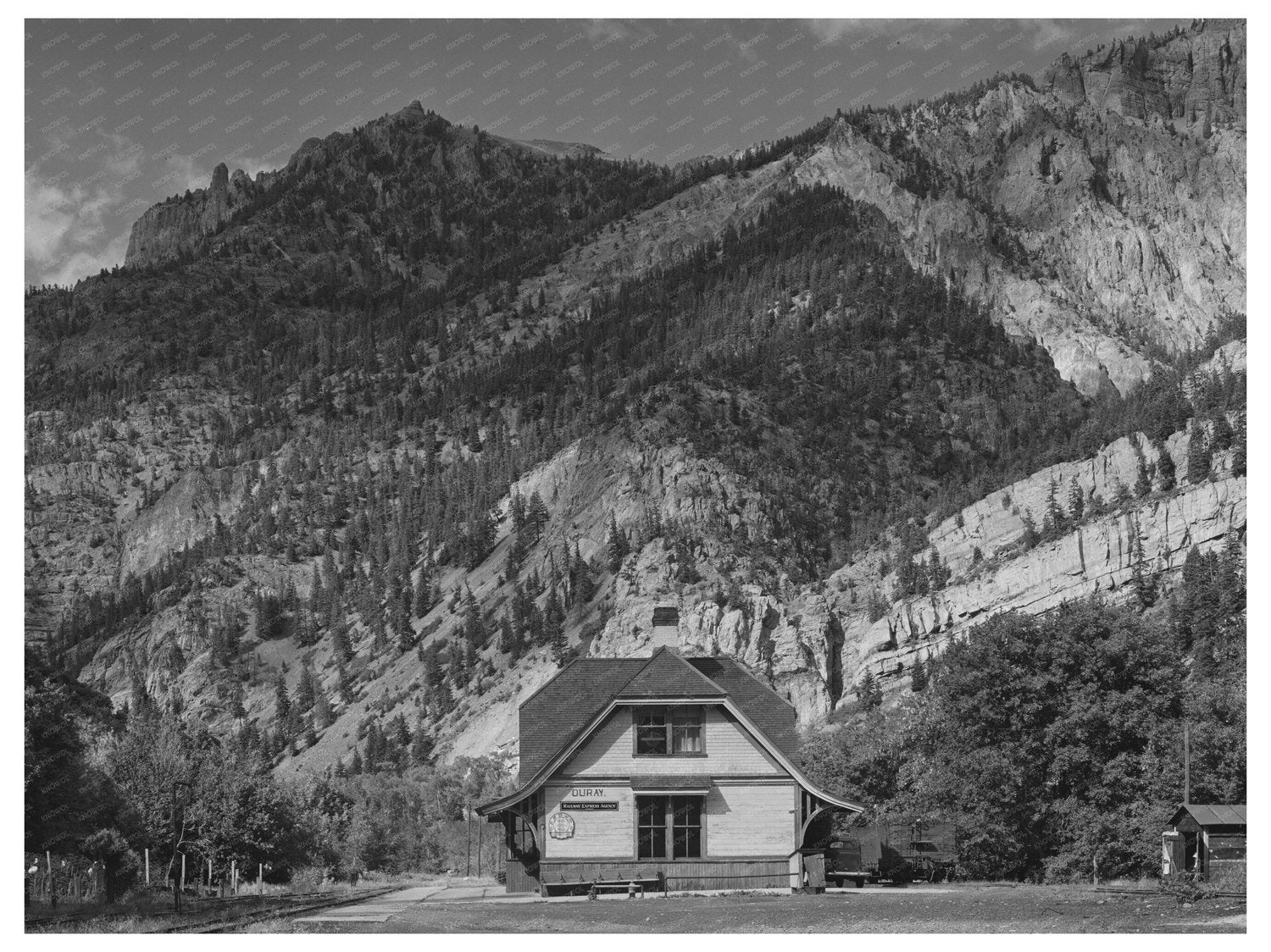 Ouray Colorado Railroad Station Vintage Photo 1940