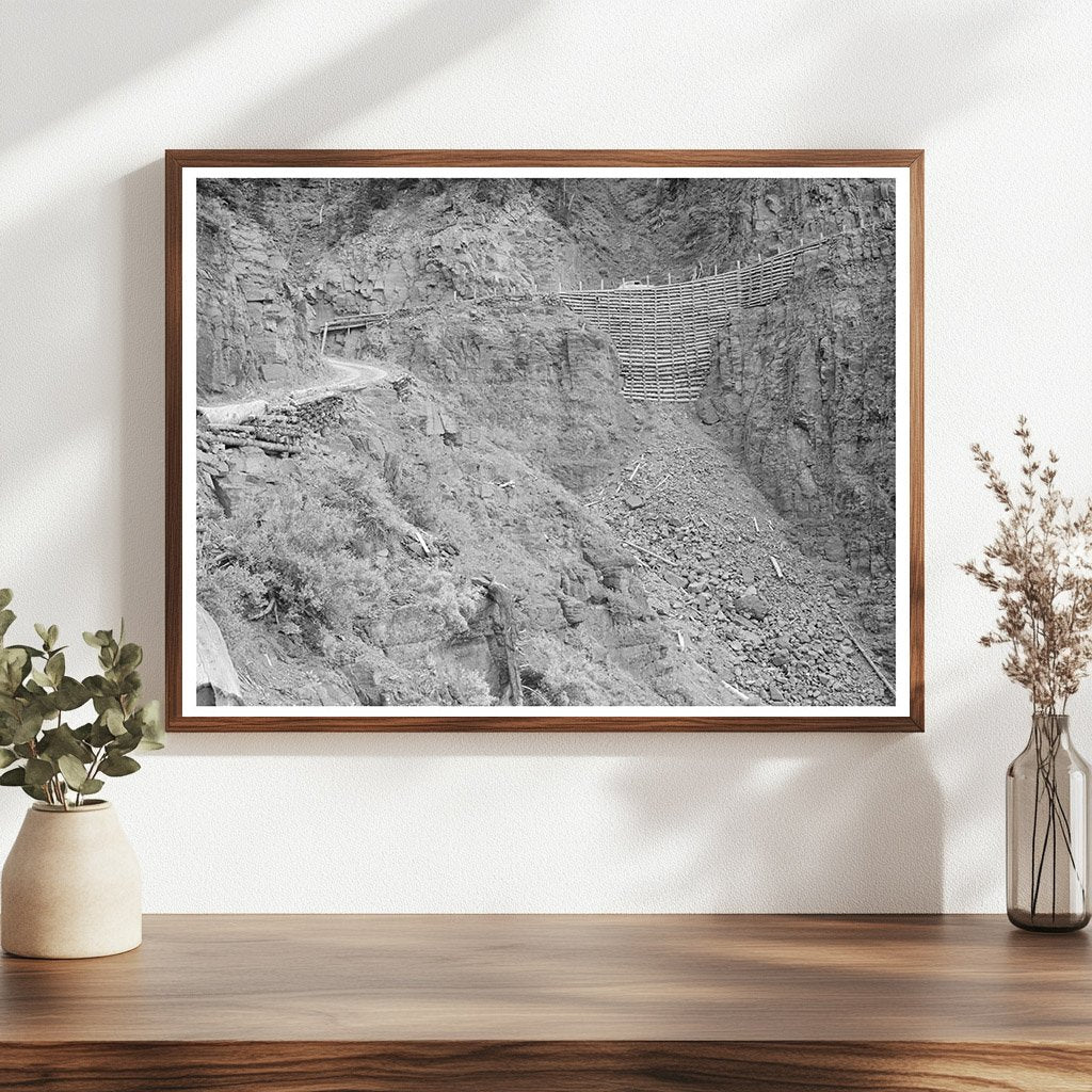 Steep Road to Smugglers Mine Telluride Colorado 1940 Print