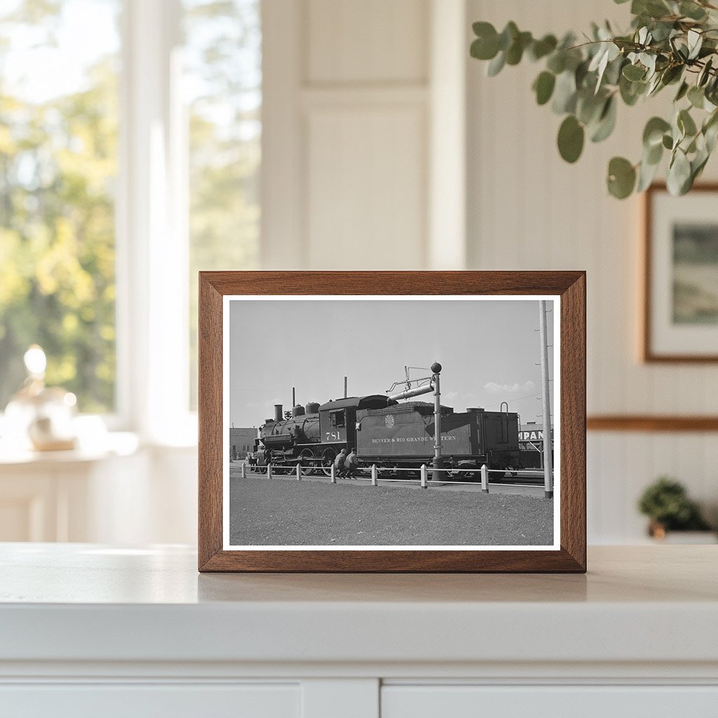 D. & R.G.W. Railroad Locomotive Montrose Colorado 1940