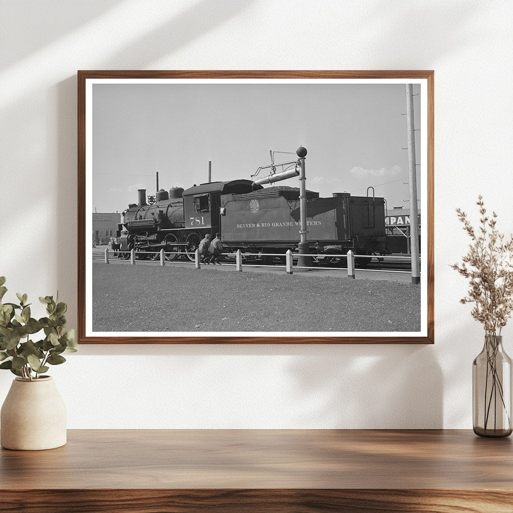 D. & R.G.W. Railroad Locomotive Montrose Colorado 1940