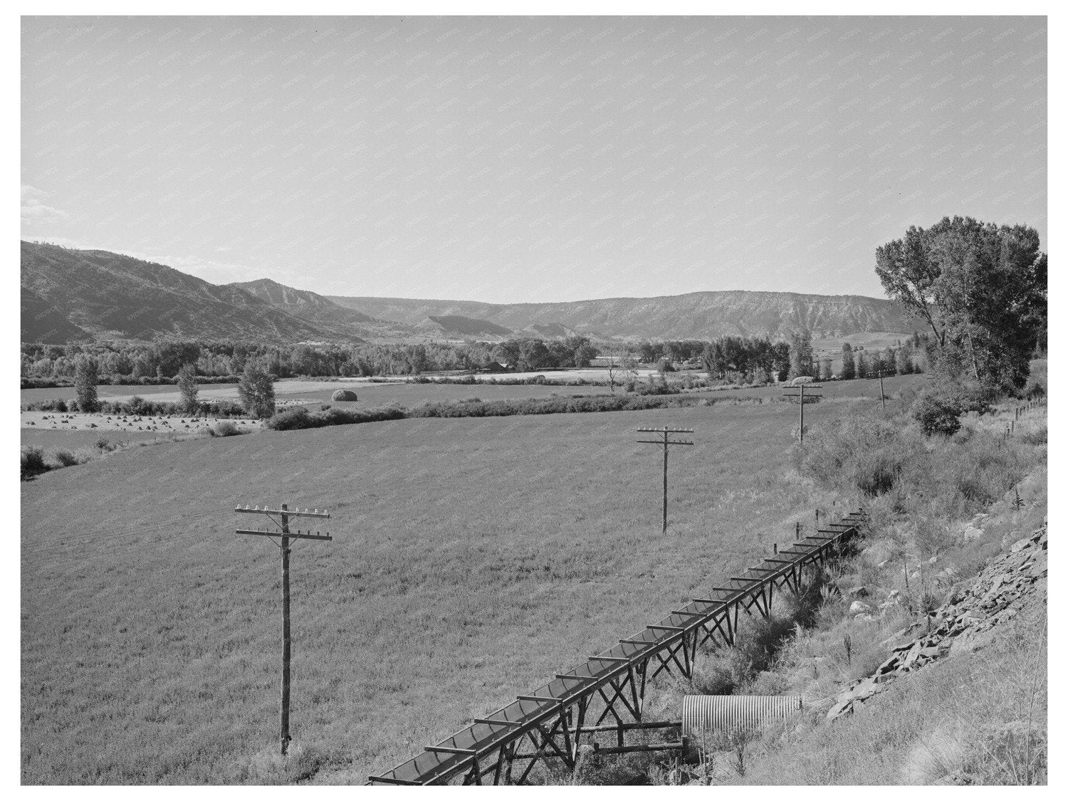 Uncampaghre River Irrigation System Ouray County Colorado 1940