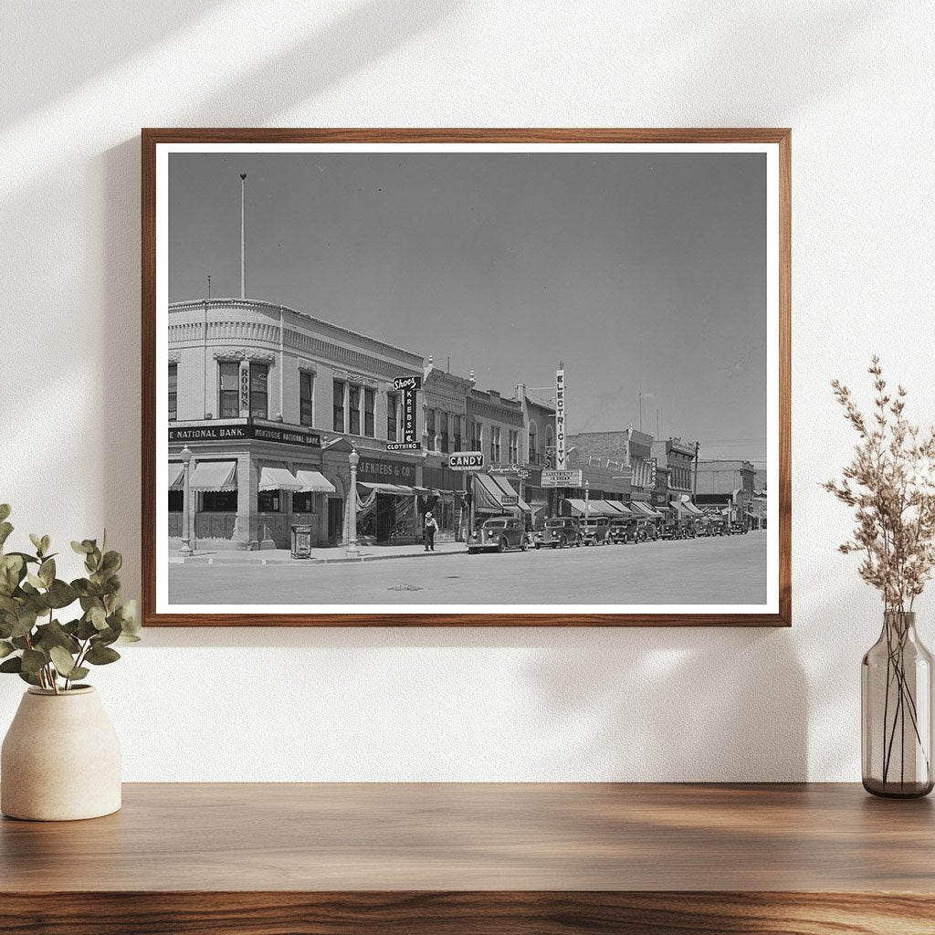 Montrose Colorado Main Street September 1940 Black and White