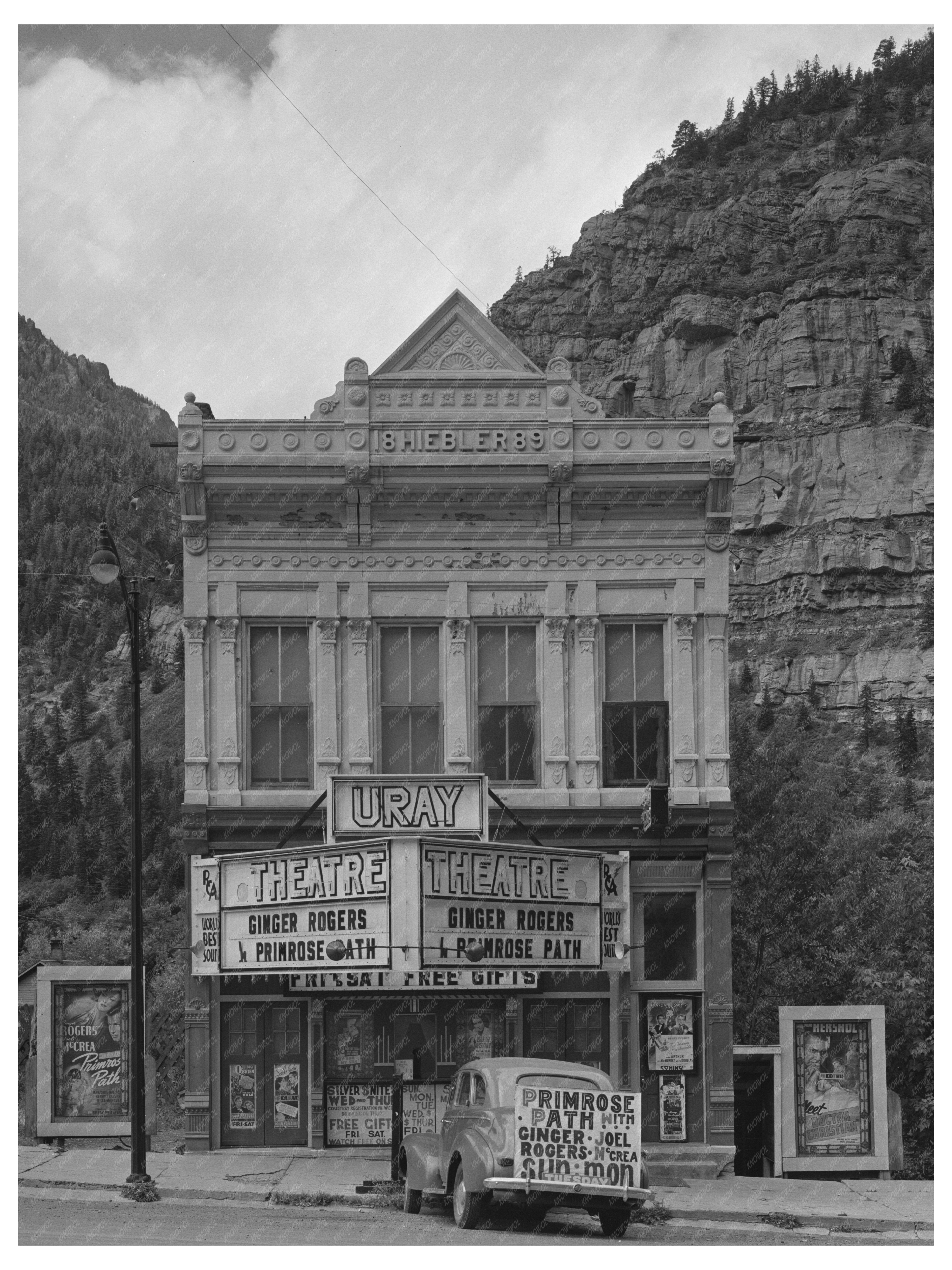 Ouray Colorado Theater Vintage Image September 1940