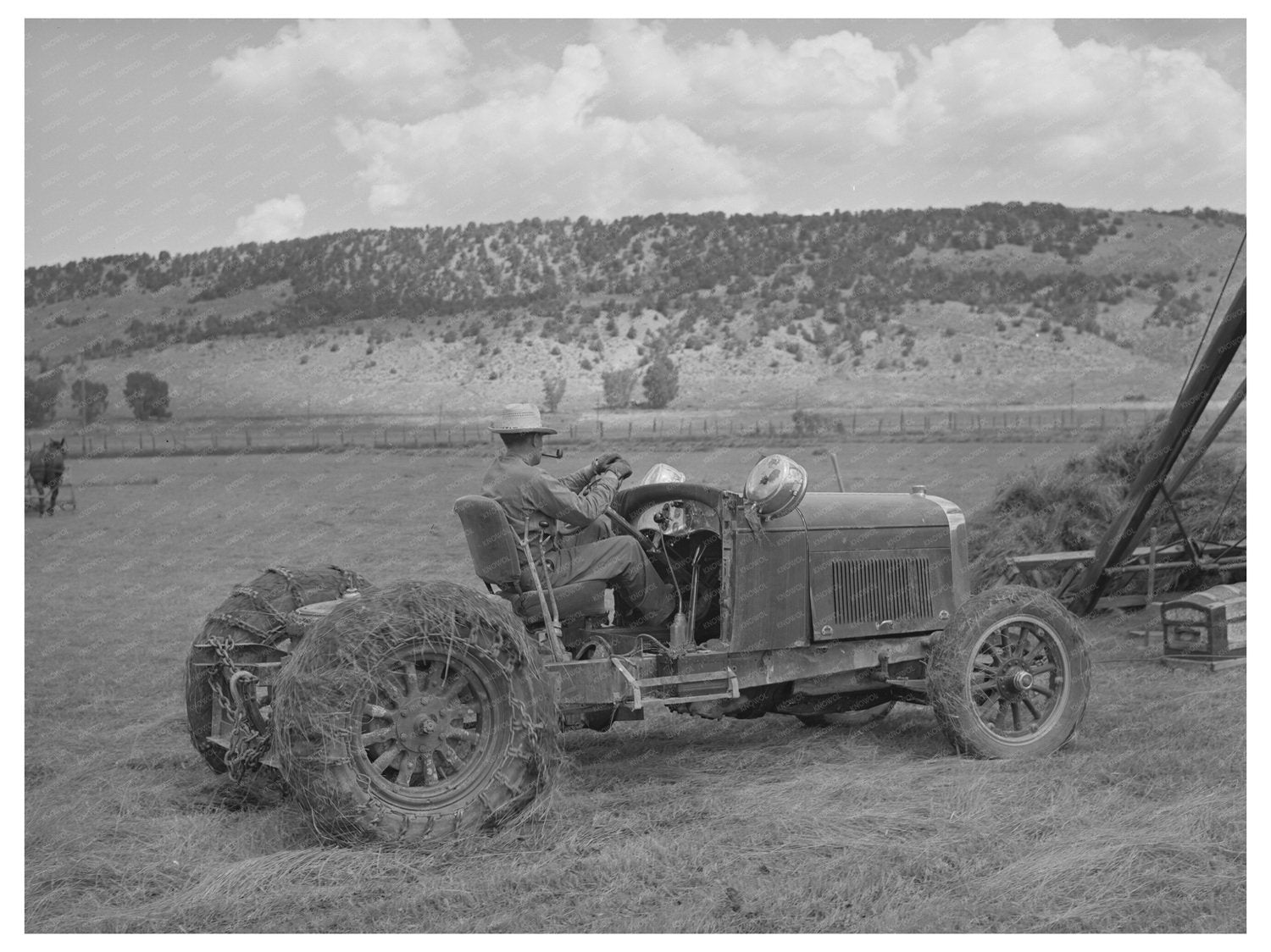 Homemade Tractor from Lincoln Car Ouray County 1940