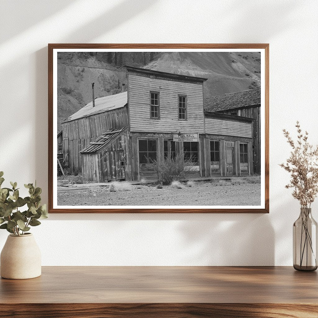 Eureka Colorado Ghost Town Pool Hall September 1940 Photo