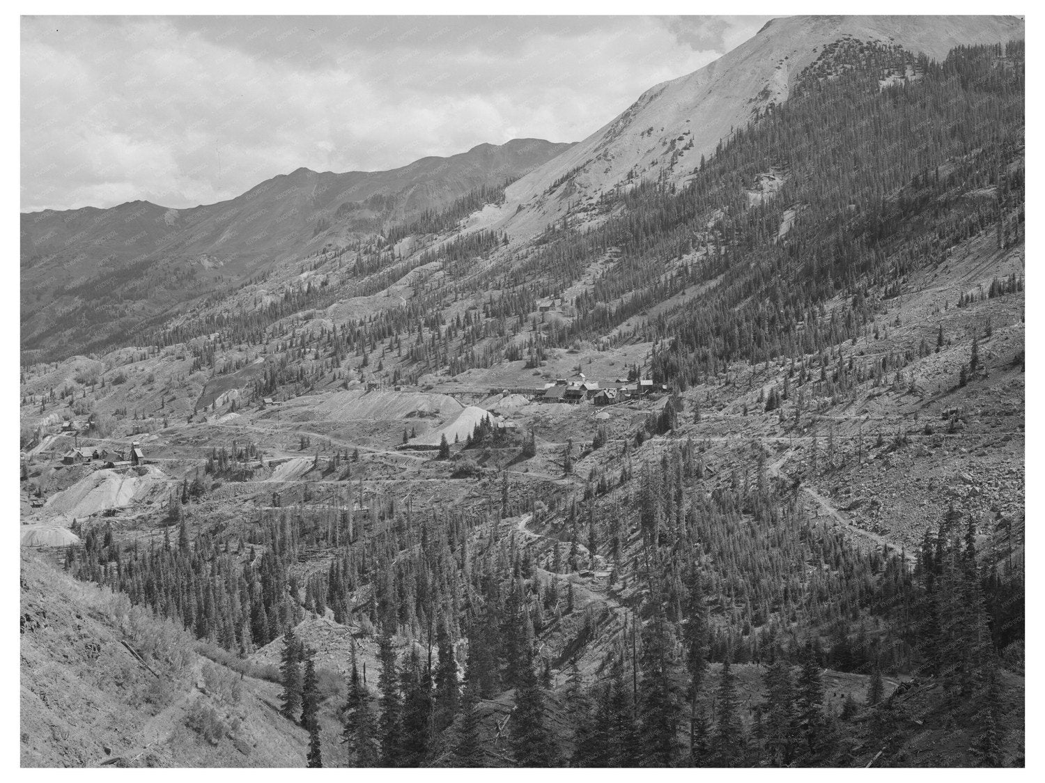 Deforestation Effects Near Red Mountain Colorado 1940