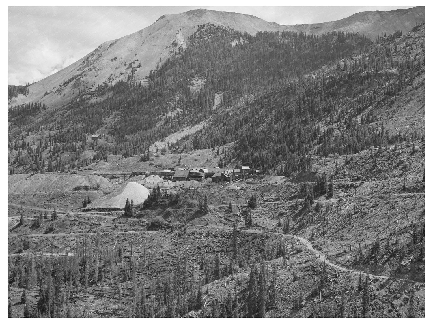 Abandoned Mines and Mills near Red Mountain 1940