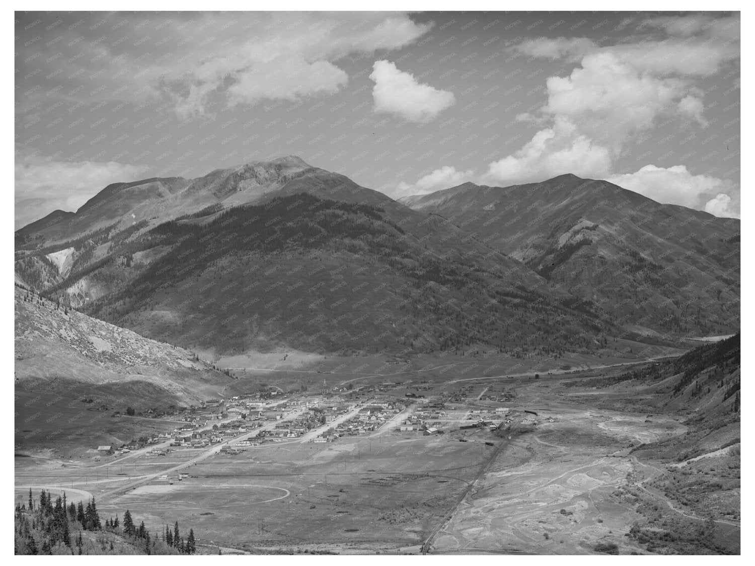 Silverton Colorado 1940 Tailing-Choked Animas River